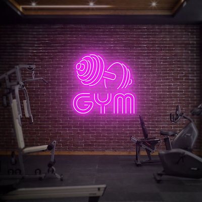 Neonowy znak Gym
