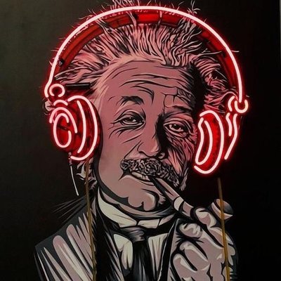 Neonowe zdjęcie Einstein