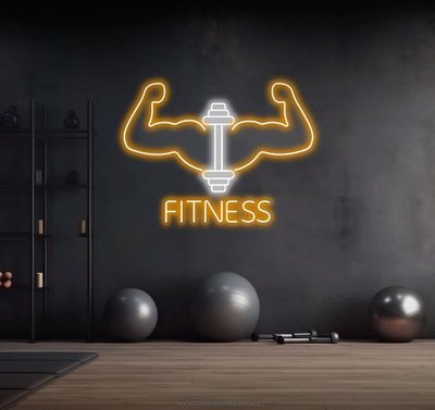 Neonowy znak Fitness